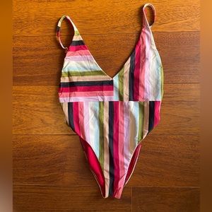 Billabong colorful stripped bathing suit